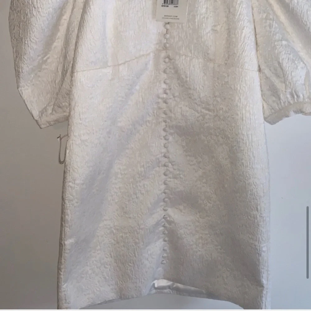 Bardot | Marnie Mini Puff Sleeves Dress in Ivory Size s - Picture 4 of 10